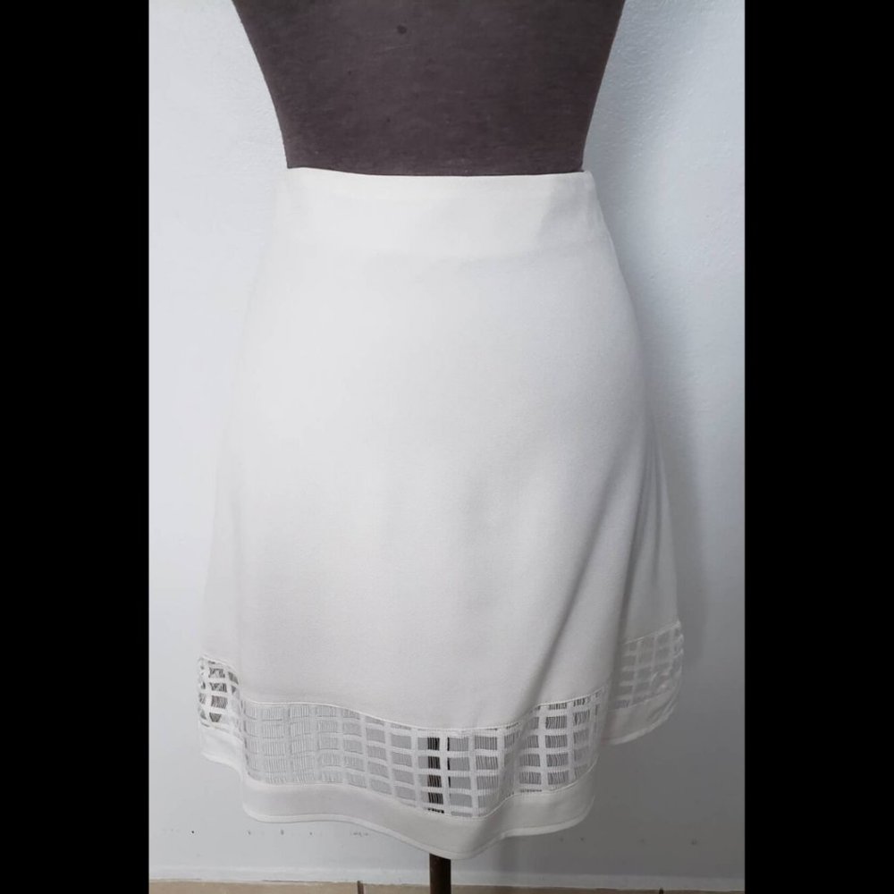 Short white skirt